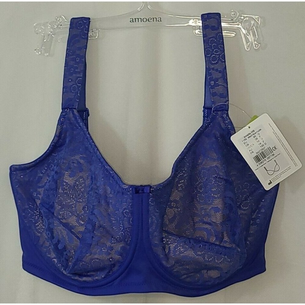 Amoena Mastectomy Bra 38G Annette Electric Blue an